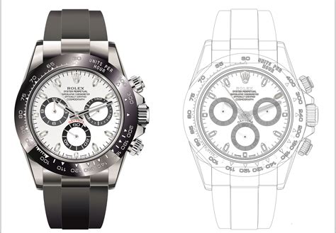 foto rolex disegnato su carta